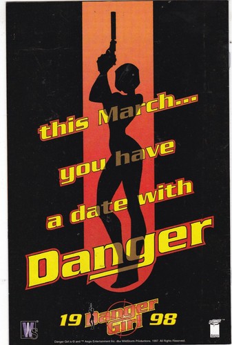 DANGER GIRL VISTA PREVIA SCOTT CAMPBELL AMERICAN ENT. VARIANTE 1997 PRIMERA IMPRESIÓN DIFÍCIL DE ENCONTRAR - Imagen 2 de 2