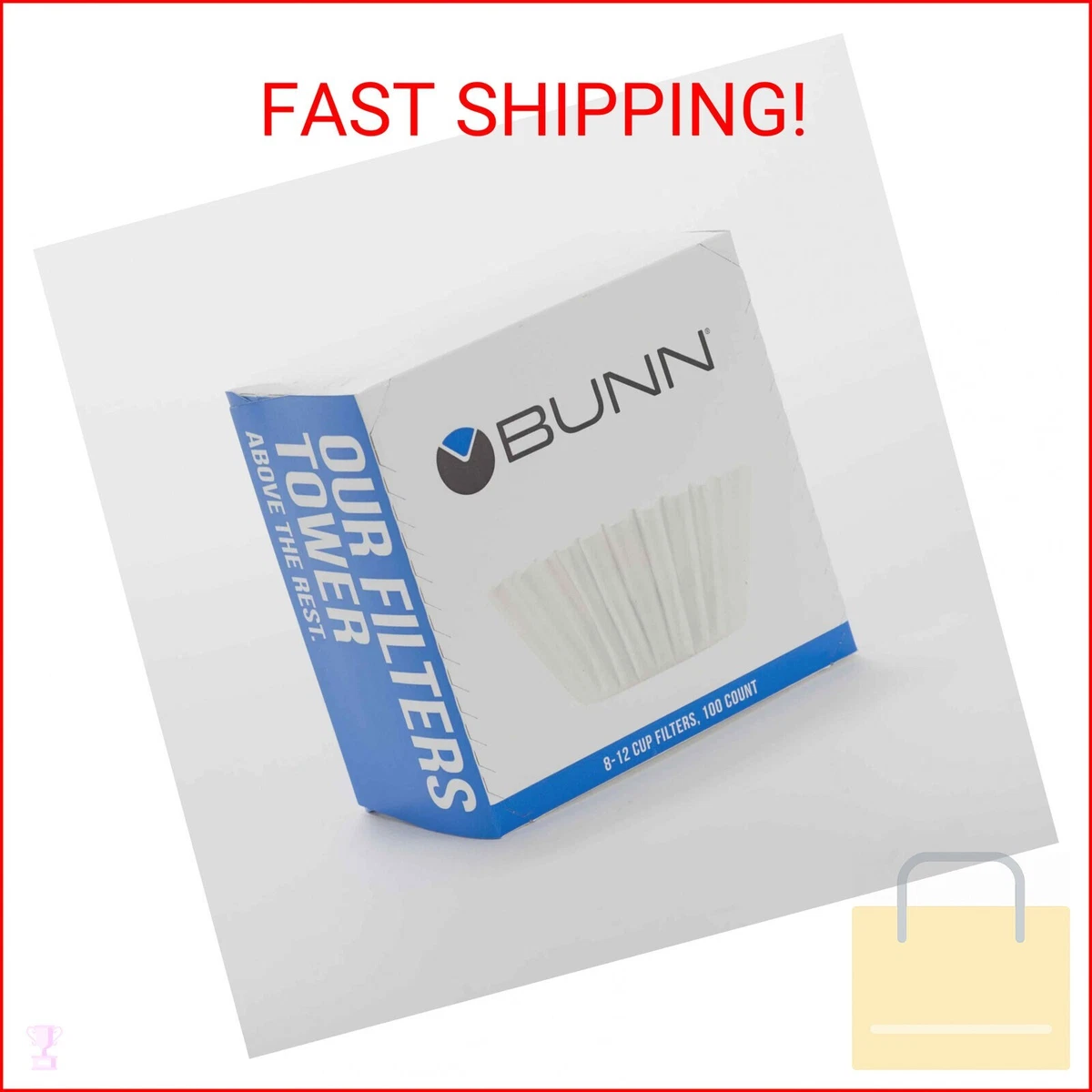 BUNN Home Brewer Coffee Filters 100 Pack White Filo, 56 OFF