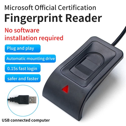 USB Fingerprint Reader Desktop Biometric Password Free Operation N8Z1 - Afbeelding 4 van 11