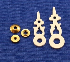 Regula Cuckoo Clock Movement Hands For 70 mm or 2 3/4" Dial NEW White w/ Nuts