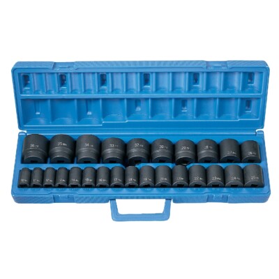Grey Pneumatic 1326M 26pc 1/2'' dr Metric 6 Point Master Impact Socket Set 