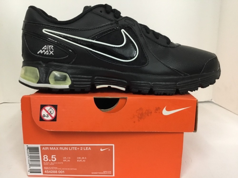 Nike Air Max Run Lite+ 2 Men's Size 8.5 Black Vintage Never Worn #454288 001
