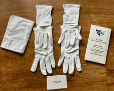 S.T. Dupont 2 Pair of Gloves, Polishing Cloth & Fingerprint Cleaning Cloth, New 