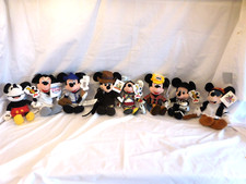 Disney Mickey Mouse Set of 8 Plush Beanie NEW w/ Disney Tags RETIRED RARE