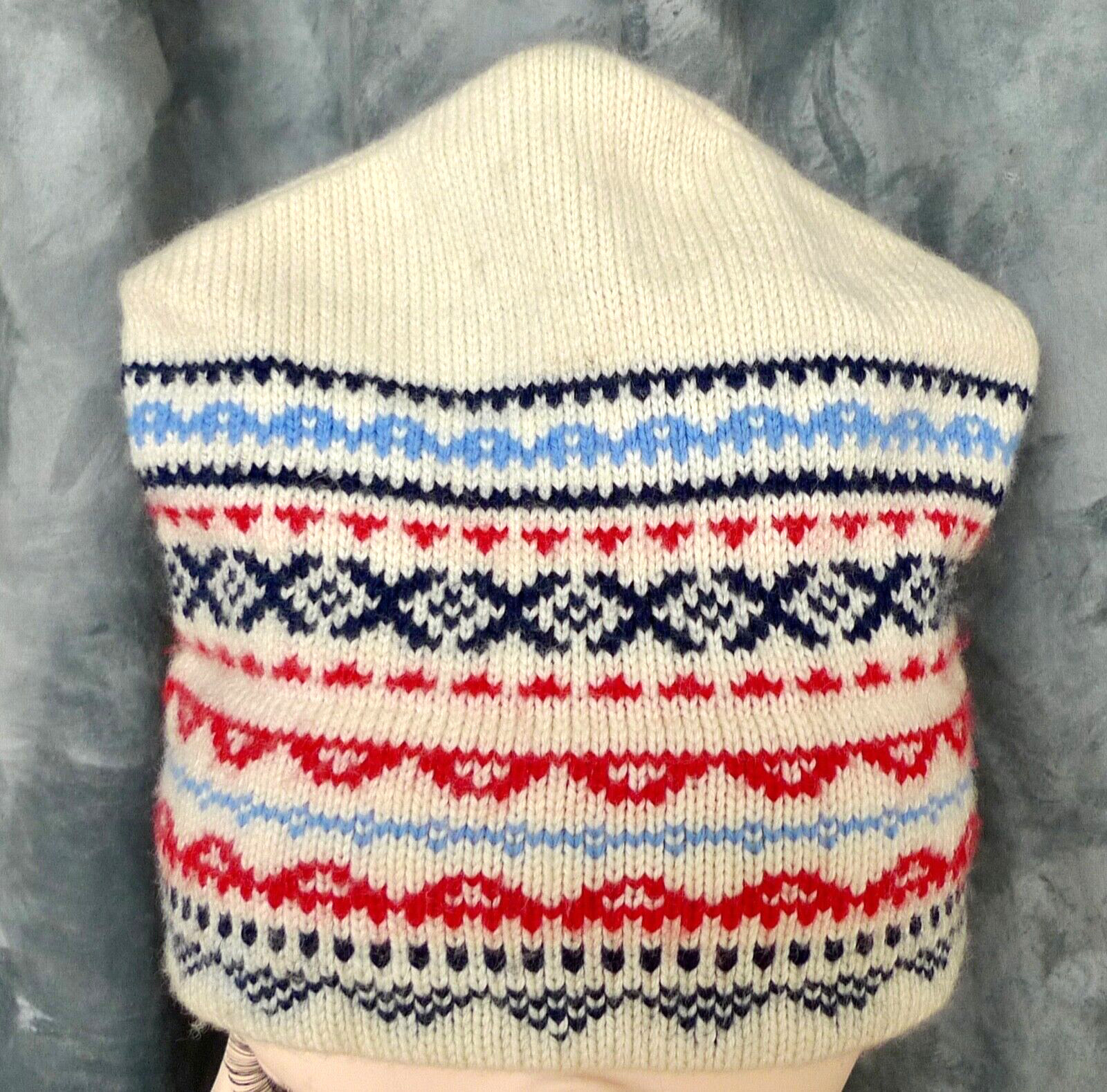 Vintage HANDMADE MURRAY MERKLEY KNIT Ski Hat TOQUE Virgin Wool CANADA GOOSE +