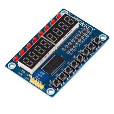 1pcs Key Display For AVR New 8-Bit Digital LED Tube 8-Bit TM1638 Module #A6-4