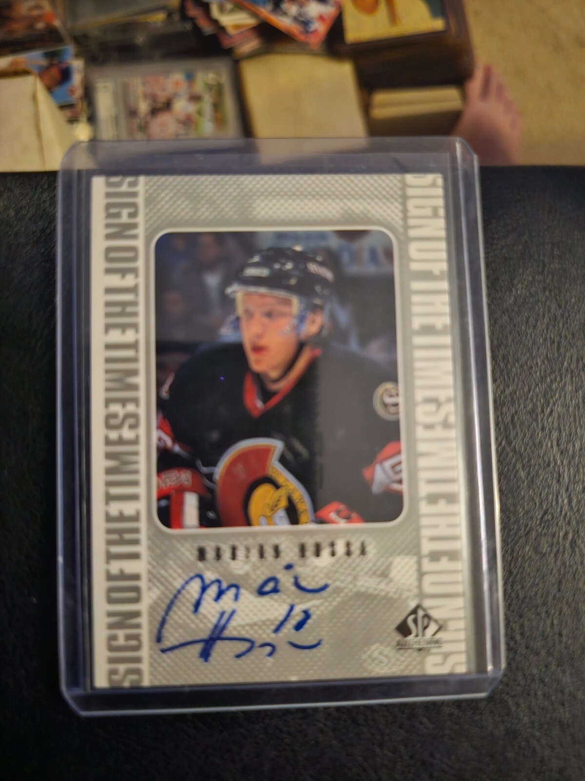 1999 00 SP Authentic Sign of the Times MH Marian Hossa Senators Red Wings Pens