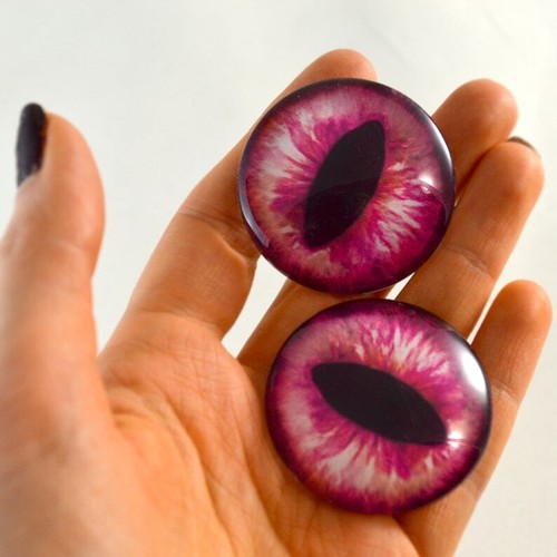 Fantasy Dragon or Cat Glass Eyes Collection Bundle Set of 10 Eyes Bulk Wholesale - Picture 7 of 9