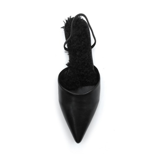 Esmalte para mujer punta puntiaguda con ribete de piel sintética - Imagen 6 de 14