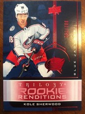 19-20 Trilogy Hockey Rookie Renditions Red Parallel RR-13 Kole Sherwood /799