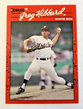1989 Leaf Donruss '90 MLB Baseball Card #384 Greg Hibbard Chicago White Sox
