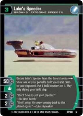 STAR WARS TCG WOTC A NEW HOPE LUKE'S SPEEDER  (A) 27/180 M/GEM MINT T-Top Shelf