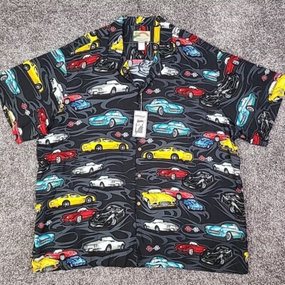 Paradise Found Hawaiian Shirt Mens 4XL CHEVROLET AOP Tom Kelly Aloha NWT 