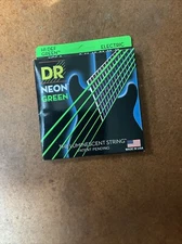 DR Strings NGE-9 Hi-Def Neon Green Coated Electric Guitar Strings 9-42 