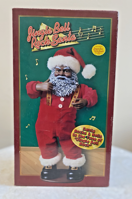 Jingle Bell Rock Dancing Singing Santa African American Works Rare