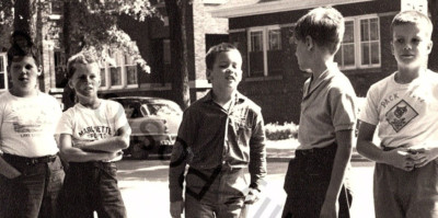 Vintage Photo Young Boys Our Friends Brag 1950's Cub Scouts Pack 3092 7'' x 5''..