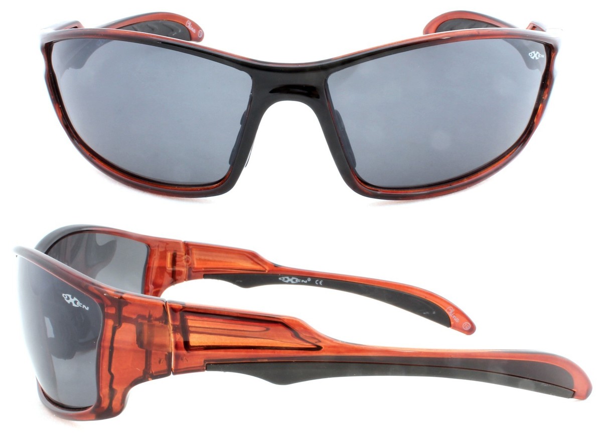 Men's Sport Sunglasses Oxen Brand New OX81185 Wrap Around Clear