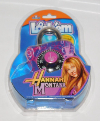 Vintage Hannah Montana Lock'em Combination Lock for School Lockers Bikes Elmers