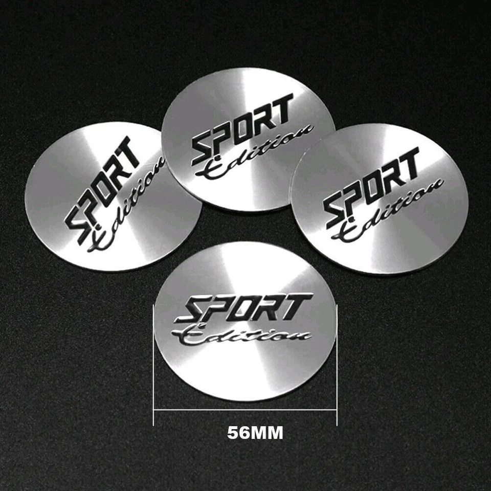 4 Piezas 56MM Edición Sport Logo Emblema Pegatina Camión Coche Rueda Centro Tapacubos Cubierta Foto 4 de 4