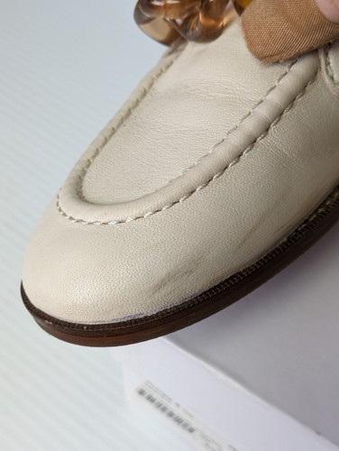 See by Chloe Leder Slipper Halbschuhe Schildpatt Kettenglied Größe 6,5 Elfenbein - Bild 10 von 23