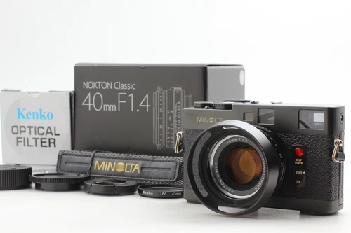 [N MINT w/HOOD] Minolta CLE Rangefinder camera Nokton 40mm f/1.4 Lens From JAPAN