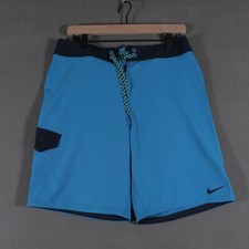 Nike Board Shorts Men 30 Blue Performance Stretch Athletic