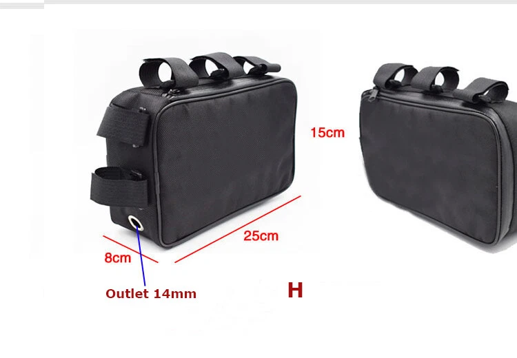 Bicycle Bike Tube Frame Pack Bag Case Battery li-ion Tool Box Storage MTB Ebike - Image 3 of 4