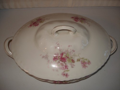 ANTIQUE VICTORIA CARLSBAD AUSTRIA VTO70 12" OVAL COVERED VEGETABLE BOWL - Picture 2 of 12