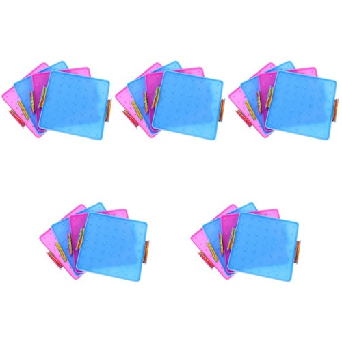 4 Piezas Geo-Board Geoboards Para Niños Tablero de Uñas Ayuda de Enseñanza Doble Cara- - Imagen 24 de 37