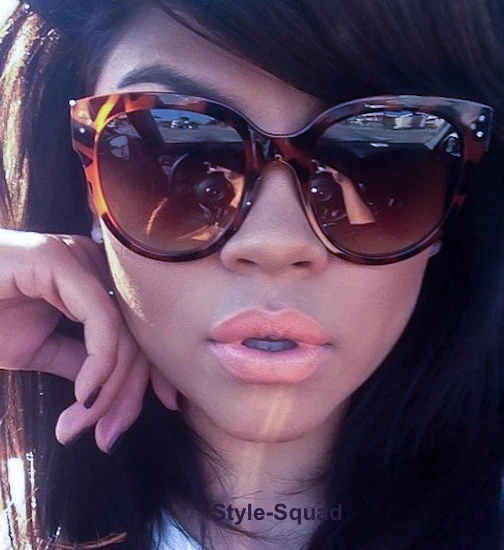 Cat eye top big sunglasses