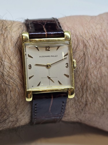 Vintage 1948 18k Audemars Piguet Mens Dress Tank Watch Manual Wind 9/10 RSQ