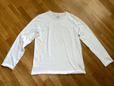 s.Oliver - softeis Longsleeve - Used Look - men - weiß - Rundhals - GR. M