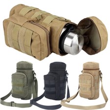 Funda con soporte para botella de agua táctica MOLLE 38 OZ para cinturón de trabajo de mochila