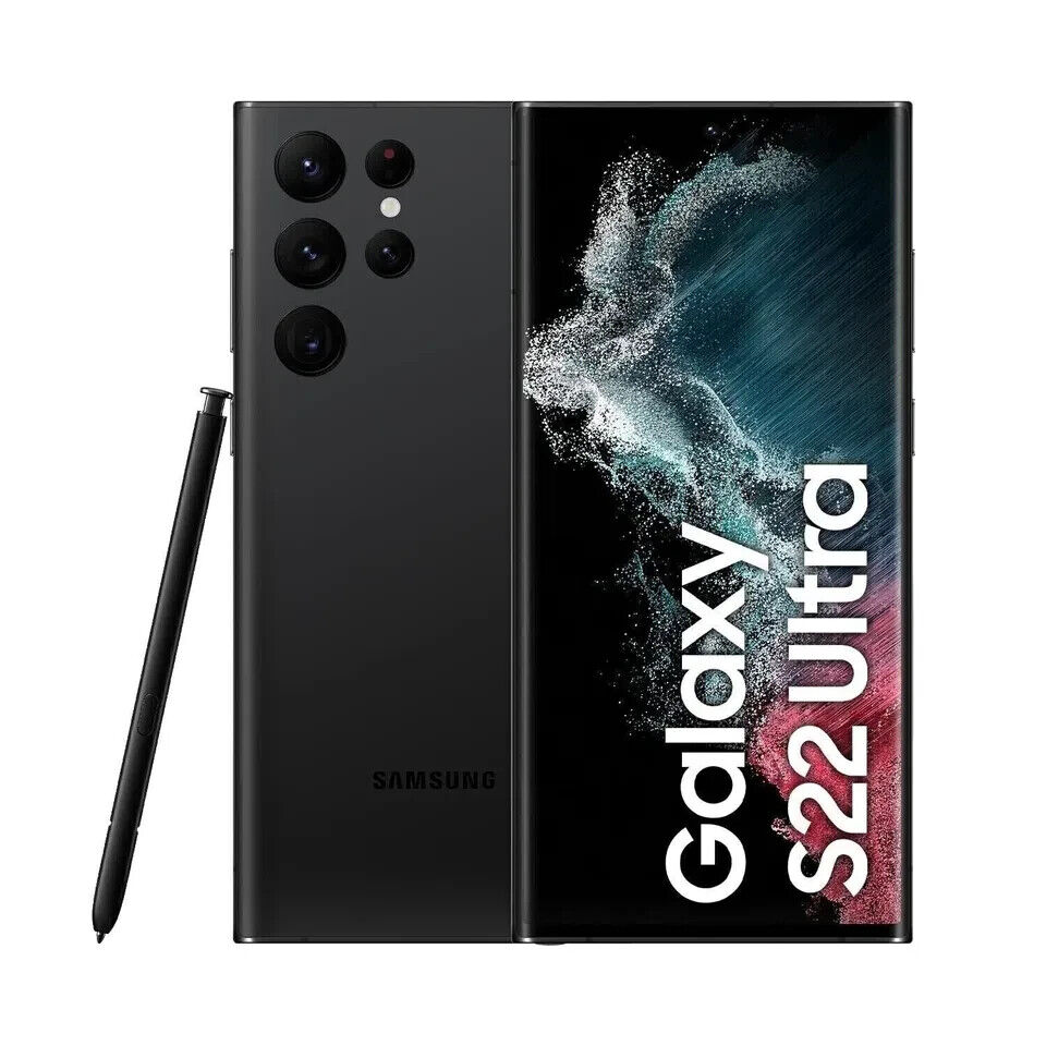 Samsung Galaxy S22 Ultra 256GB - 6.8" SM-S9080 Black Unlocked Smartphone