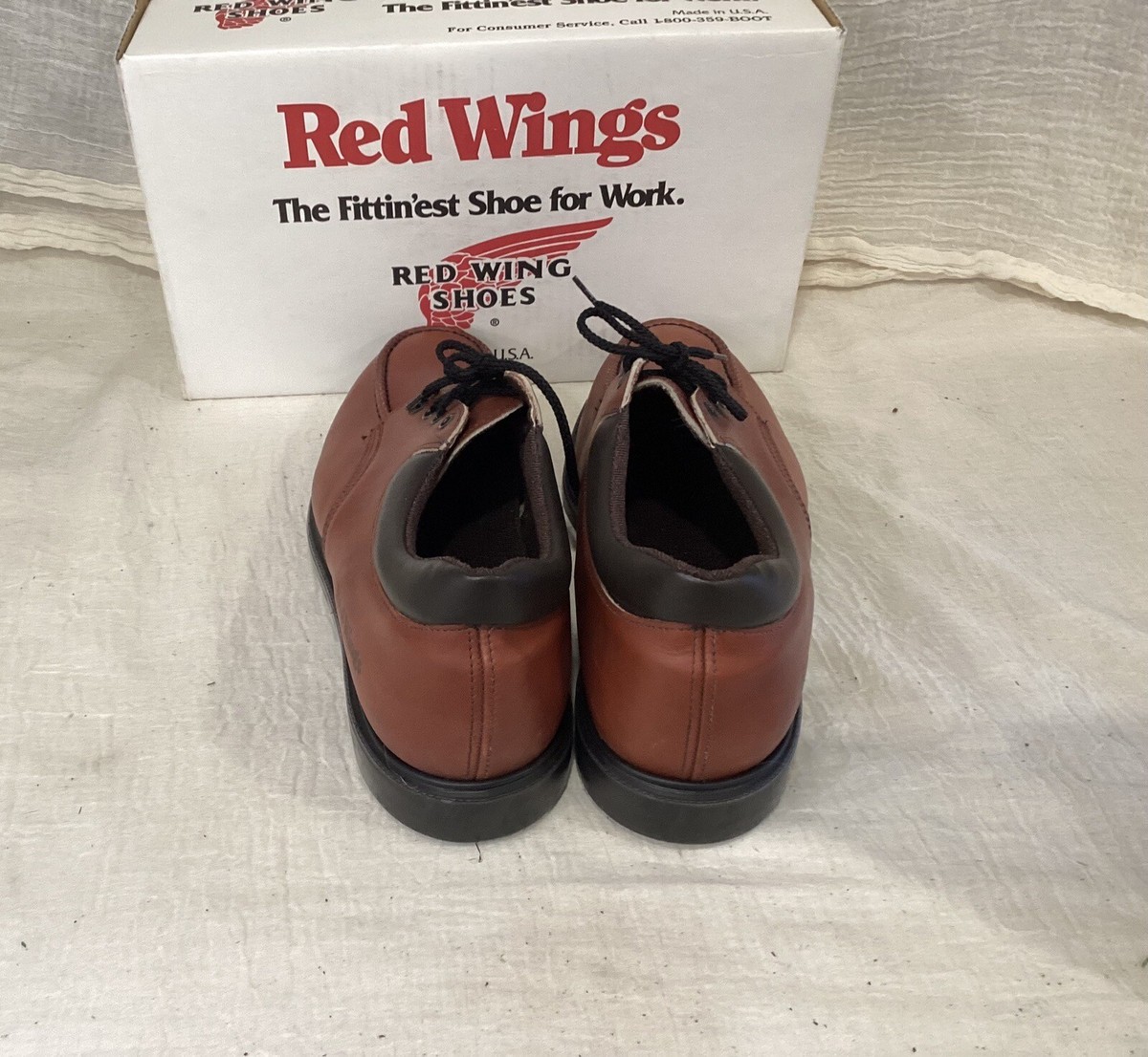NOS RED WING # 105 MOC N OR RND TOE USA Brown Lace up Shoes NOS RED WING # 105 MOC N OR RND TOE USA Brown Lace up Shoes