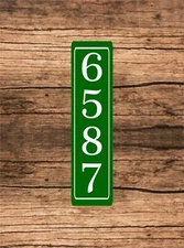 Personalized Home Address Sign Aluminum 3" x 12" Custom House Number Plaque