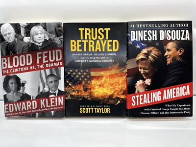 Obama Clinton Books Blood Feud Klein, Betrayed Taylor, Stealing America D'Souza