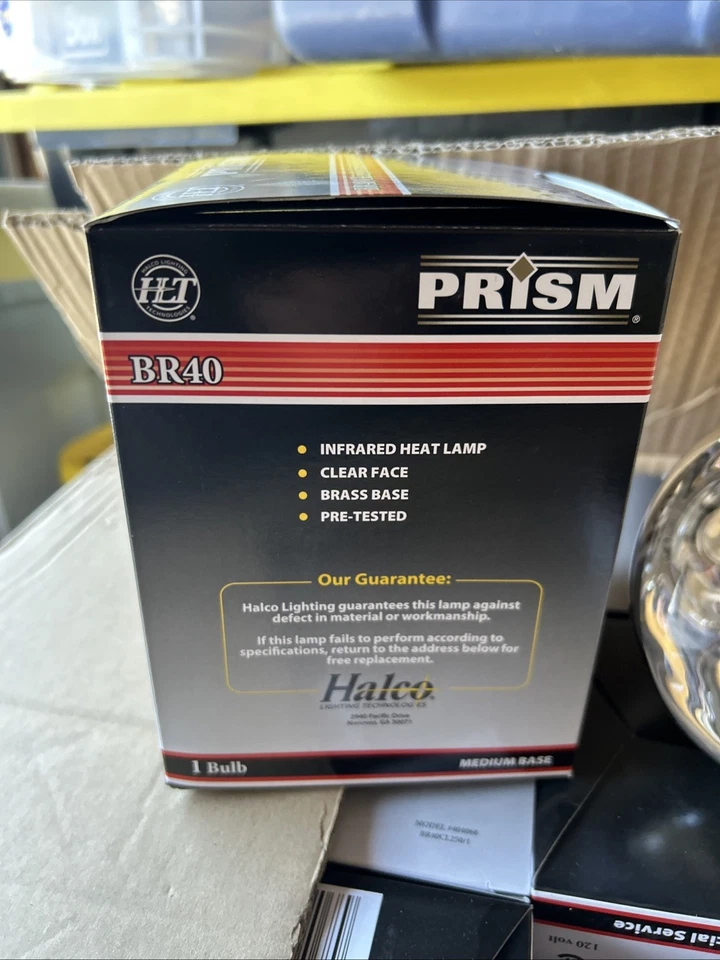 HALCO BR40 250 WATT 120 VOLT HEAT LAMP CLEAR MEDIUM BASE NEW Case Of 12 - Image 3 of 4