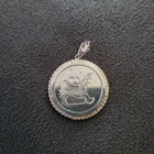 Vintage Panda Bear 1/2 Troy Oz. .999 Silver Round  Pendant