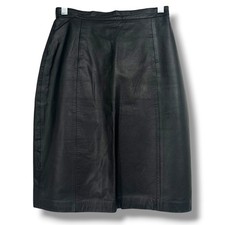 EXPRESS Black Leather Skirt 5/6 Goth OfficeSiren Moto NightOut