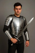 Medieval Knight Armor Set Full Body Steel Plate Armor Costume LARP Reenactment