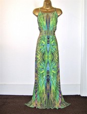 WALLIS BEAUTIFUL GREEN EVENING PARTY CRUISE HOLIDAY MAXI DRESS SIZE 12