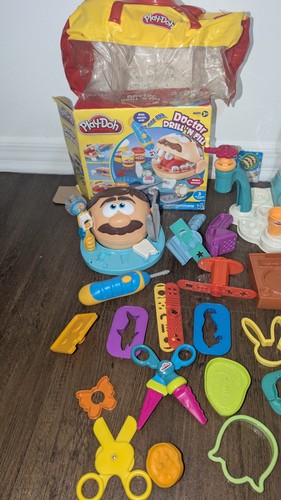 Play-Doh Vtg Lot Stove Icecream Shop Doctor Drill 'N Fill Molds Accessories - Picture 2 of 14