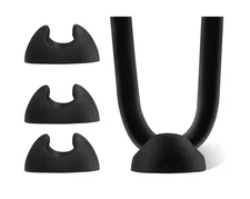 Waziaqoc 4PCS Black Rubber Round Hairpin Leg Protector Feet, Non-Slip, Fit fo...