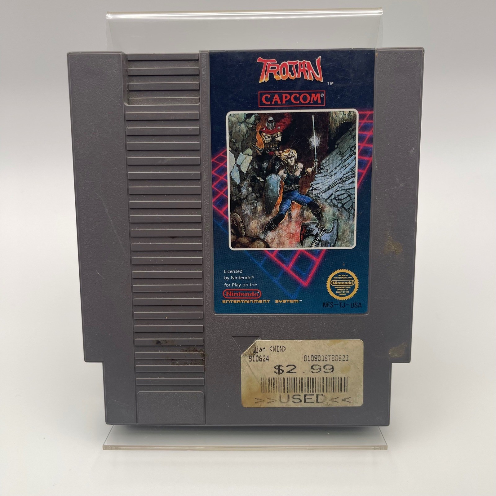 Capcom Trojan NES Nintendo Game Grey Good Condition NES-TJ-USA Action