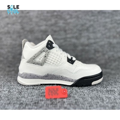 Nike Air Jordan 4 Retro OG White Cement PS PRESCHOOL Shoes IB4388