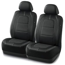 Car Seat Cover, Front Leather Car Seat Covers, Front Seat Solid Black