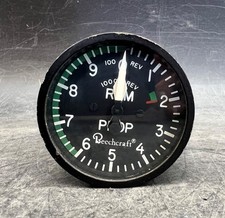 Vintage Beechcraft Aircraft Prop RPM Indicator Tachometer Gauge 50-380035-5