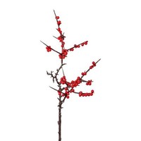 artplants Deko Zweig Ilex Martel Mit Beeren, Rot, 55Cm