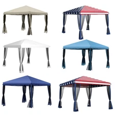 Outsunny 10' x 10' Pop Up Canopy with 4 Removable Sidewalls